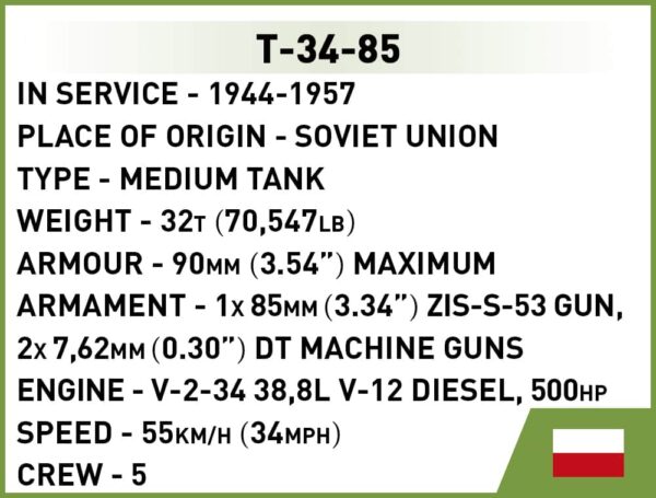 T-34-85 #2716 - 1:48 Scale tank.