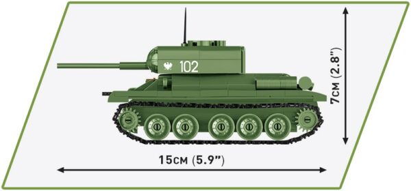 A 1:48 Scale drawing of a T-34-85 #2716 tank.