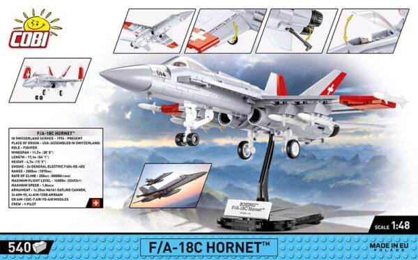 A Swiss F/A-18C Hornet #5819 Lego model.