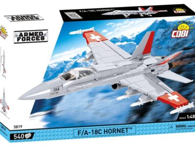 A box containing a Swiss F/A-18C Hornet #5819.