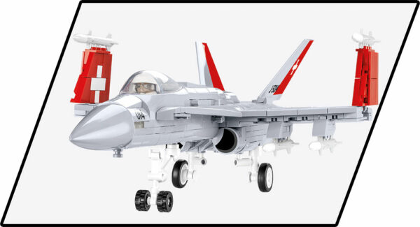 A model fighter jet, Swiss F/A-18C Hornet #5819.