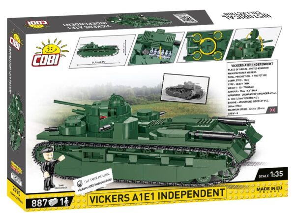 Lego Vickers A1E1 Independent #2990 is independent.