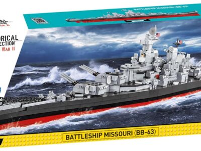Lego set featuring the Battleship Missouri (BB-63) #4837.