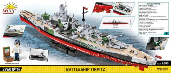 A picture of a Lego model of the Battleship Tirpitz - Executive Edition #4838.