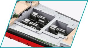 A picture featuring the Battleship Tirpitz - Executive Edition #4838 with a gearbox.