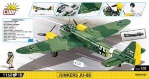 A picture of a lego model of a Junkers Ju 88 #5733.