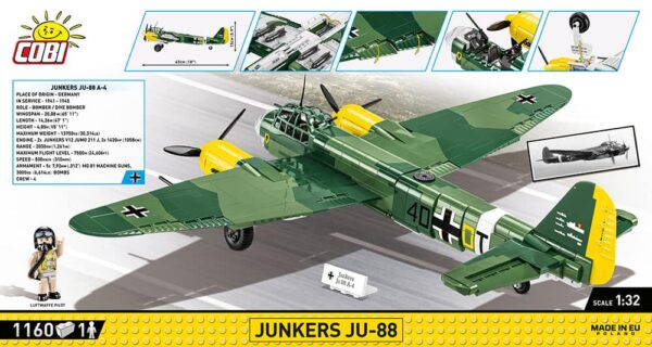 A picture of a lego model of a Junkers Ju 88 #5733.