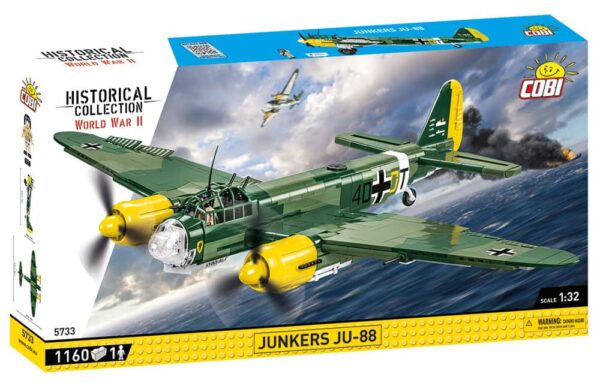 A box showcasing a rare Junkers Ju 88 #5733 aircraft.