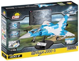 A box featuring the Mirage 2000-5 #5801 fighter jet.