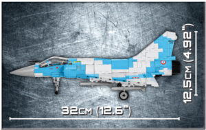 A Mirage 2000-5 #5801 model of a fighter jet.