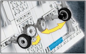 An image of a Mirage 2000-5 #5801 with wheels.