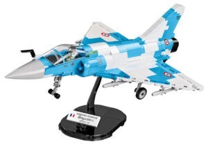 A Mirage 2000-5 #5801 model of a fighter jet.