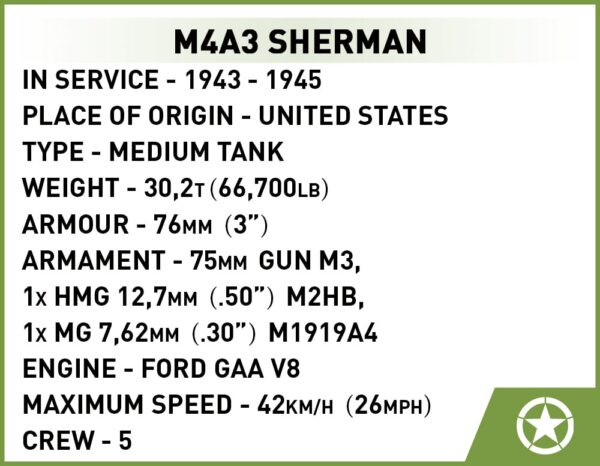 Sherman tank.