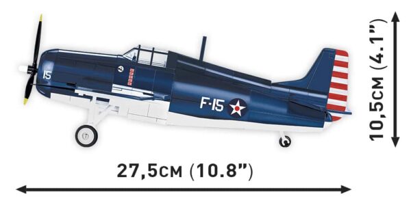 A model of the F4F Wildcat - Northrop Grumman #5731 navy fighter plane is displayed.