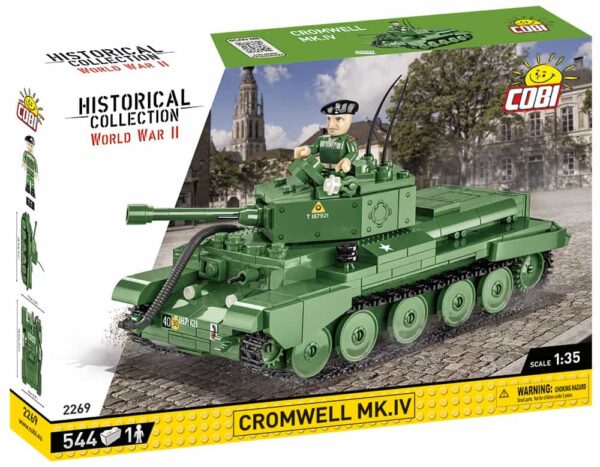 A box of Cromwell MK. IV "Hella" #2269 with a green tank.