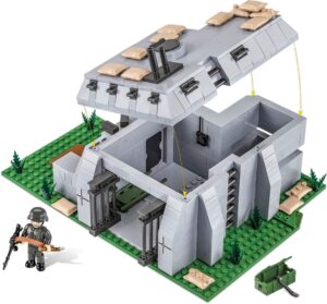 A German fighting position, designated as C.O.H.3 #3043, featuring a building and a gun.