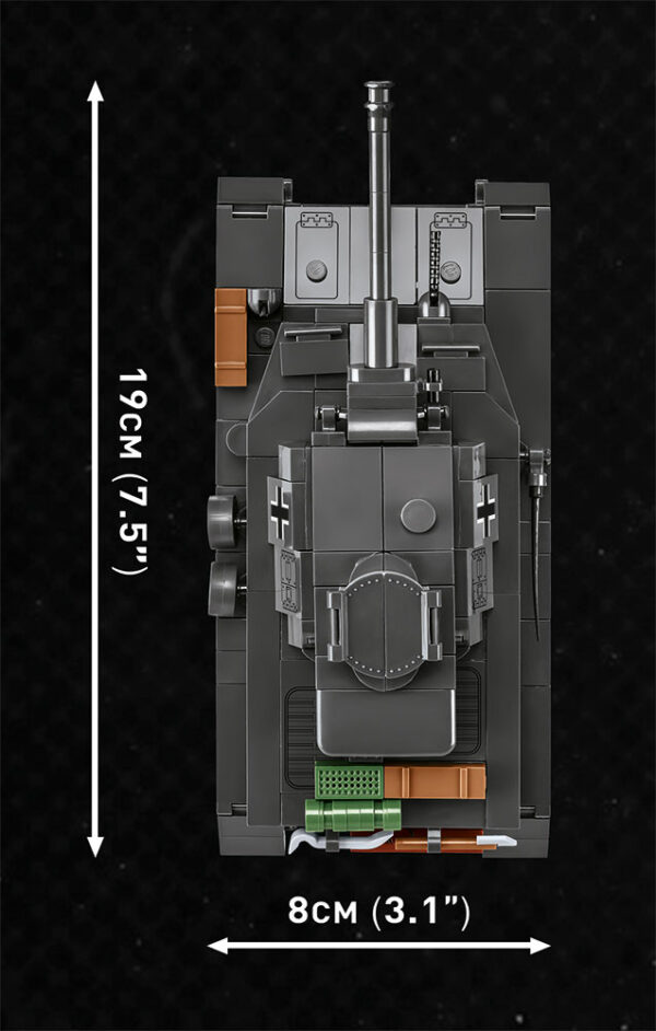 A model tank with measurements, the C.O.H.3 Panzer IV Ausf. G #3045.