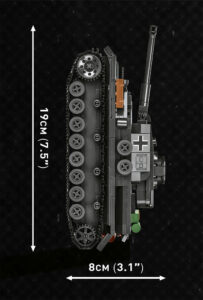 An image of a C.O.H.3 Panzer IV Ausf. G #3045 tank with measurements.