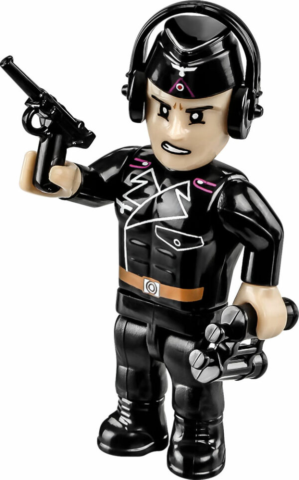 A figure holding a gun with the C.O.H.3 Panzer IV Ausf. G #3045.