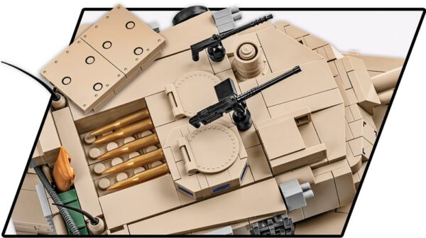 An image of a M1A2 ABRAMS #2622 tank with an attached gun.