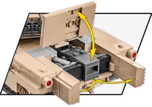 An image of a M1A2 ABRAMS #2622 with an open door.