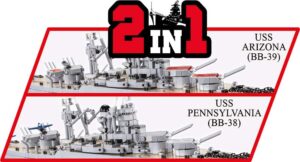 2 in 1 LEGO Battleships Arizona, Pennsylvania - Class Battleship 2 in 1 Executive Edition #4842.