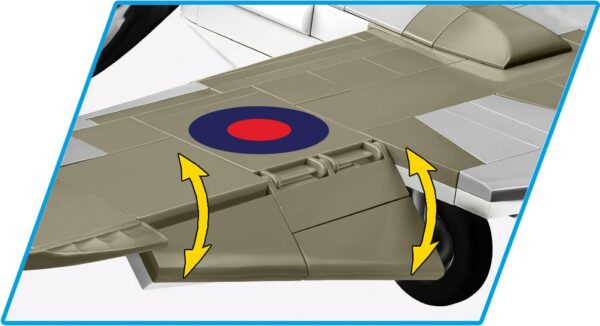 A picture of the DE HAVILLAND DH-98 MOSQUITO #5735 with an arrow.