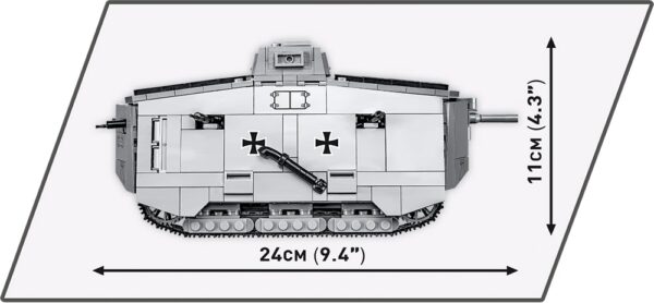 A picture displaying the Sturmpanzerwagen A7V #2989 tank.