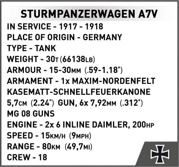 Sturmpanzerwagen A7V #2989 tank.