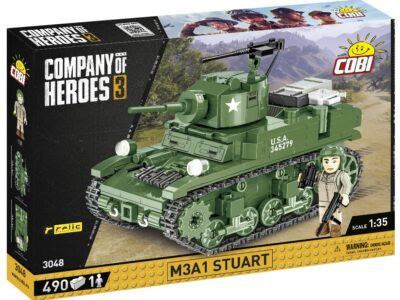 A Lego box containing the COH3 M3A1 Stuart #3048 tank model.