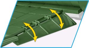 A green plastic P-47 Thunderbolt #5737 with arrows.