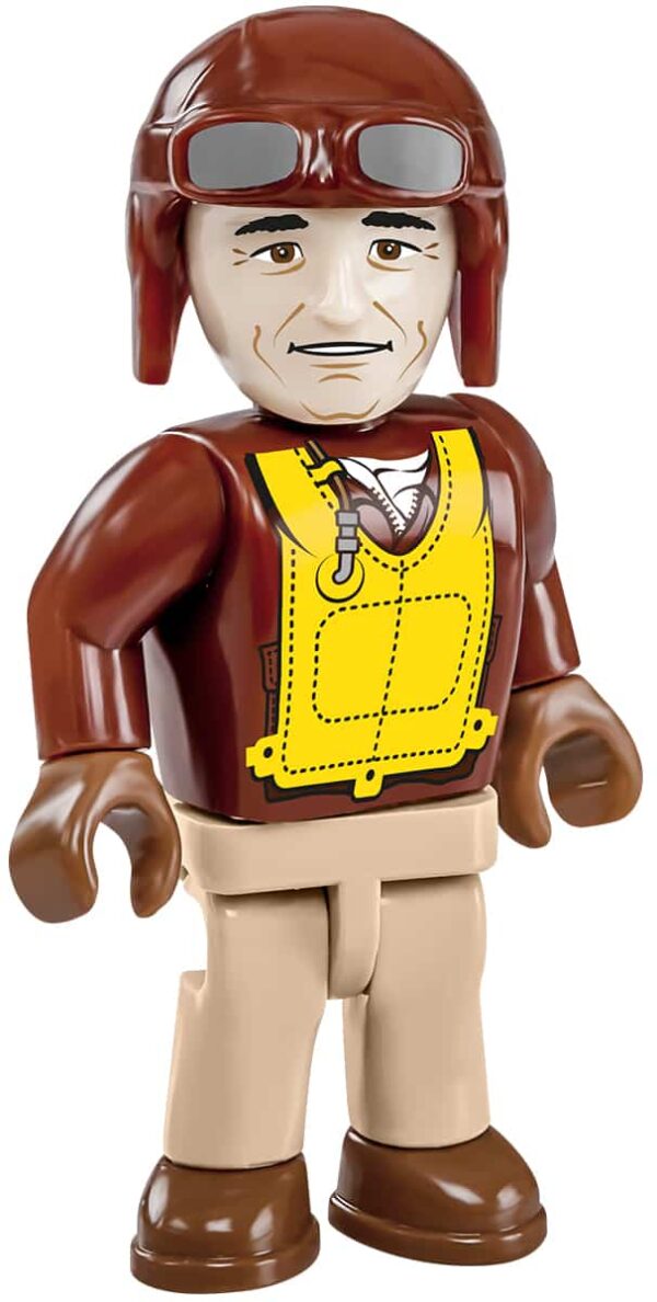 A figure of P-47 Thunderbolt #5737 wearing a helmet and hat.