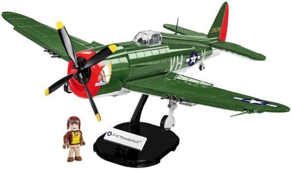 A P-47 Thunderbolt #5737 featuring a figure on board.