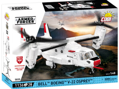 A box containing a coveted Bell-Boeing V-22 Osprey (First Flight Edition) model #5835.