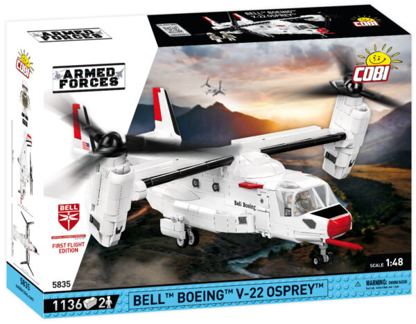 A box containing a coveted Bell-Boeing V-22 Osprey (First Flight Edition) model #5835.