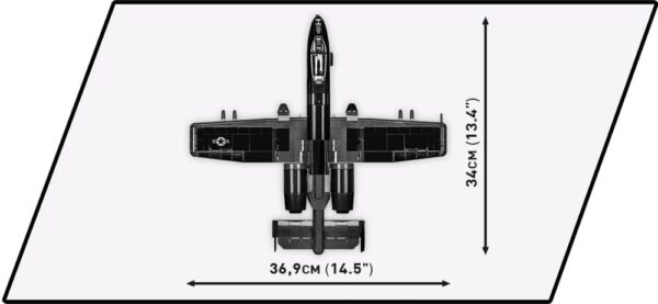 Diagram, dimensions, A-10 Thunderbolt II Warthog "Black Snake