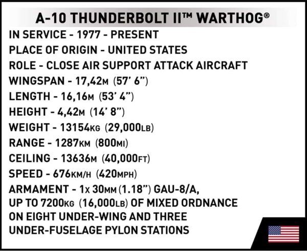 A-10 Thunderbolt II Warthog "Black Snake" #5837 details.