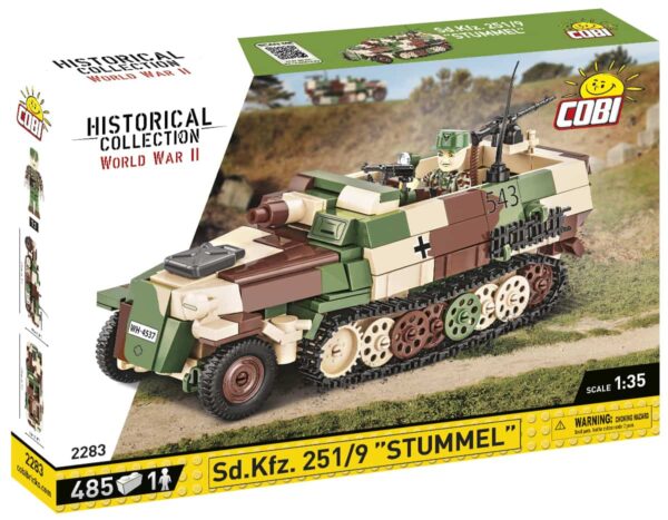 A box containing Sd.Kfz. 251-9 Stummel #2283, featuring a tank inside.