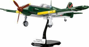 Model of a Kawasaki KI-61 - I Hien (Tony) #5740 plane on a stand.