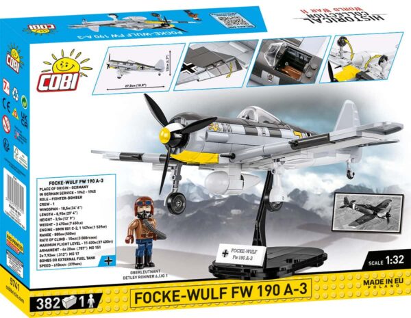 A Focke-Wulf FW190 A3 #5741 model fighter plane.