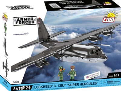 A box with a Lockheed C-130J-SOF Super Hercules #5838 and another aircraft.