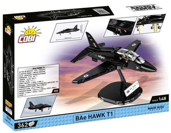 A box containing a model of a BEA Hawk T1 Royal Air Force #5845.