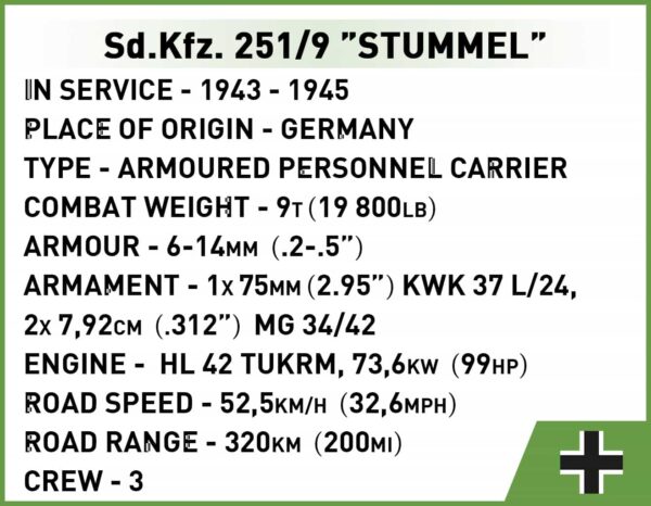 Sd.Kfz. 251-9 Stummel #2283 is a unique variant of the Sd.Kfz. 251 armored personnel carrier.