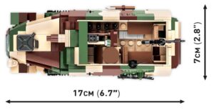 Lego model of Sd.Kfz. 251-9 Stummel #2283 vehicle.