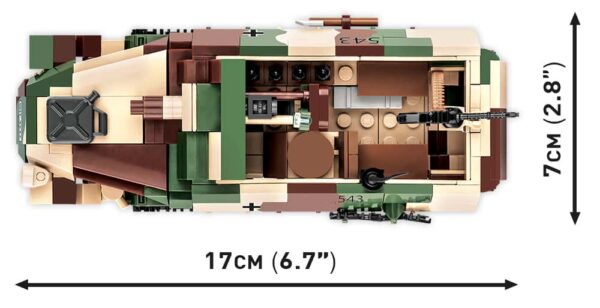 Lego model of Sd.Kfz. 251-9 Stummel #2283 vehicle.