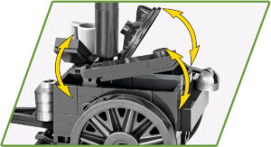 A train model with a Field Kitchen #2290 attached.