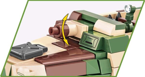 A gun and a grenade are showcased by the Sd.Kfz. 251-9 Stummel #2283 tank.