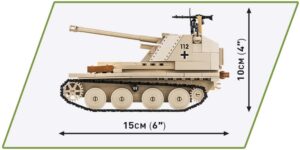 An image of the Cobi Marder III Ausf.M tank with measurements.