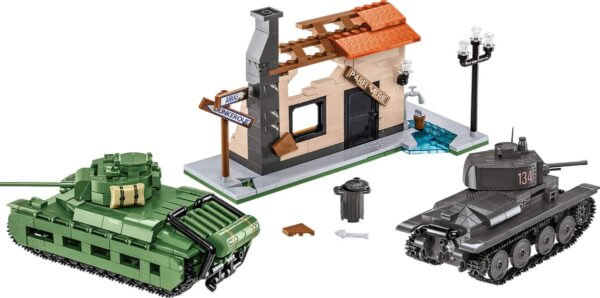 Lego sets featuring Battle of Arras (1940) Matilda II tank and Panzer 38(t) #2284.