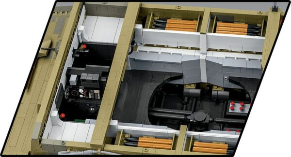 Inside of a Cobi 1:12 Tiger 131 tank.